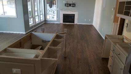 Jacobean stain on red oak with Traffic Extra Matte
