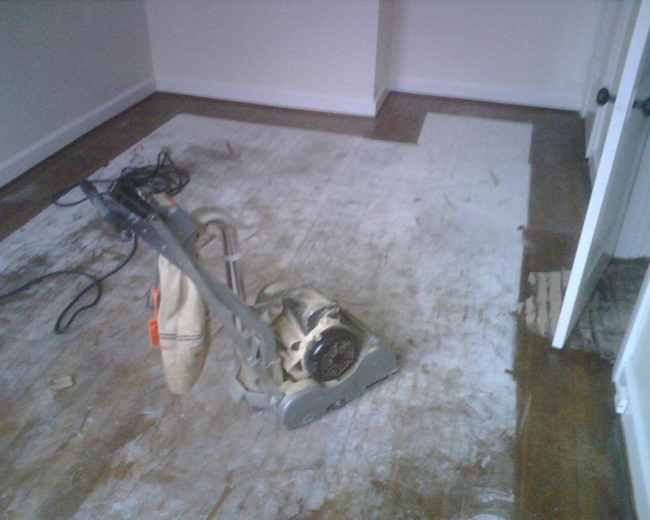 Overspray on hardwood floor